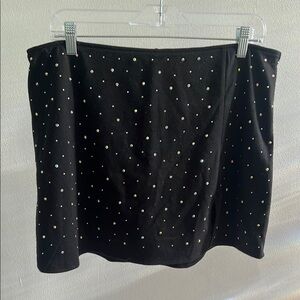 Wild Fable Black Mini Skirt with Rhinestone Accents